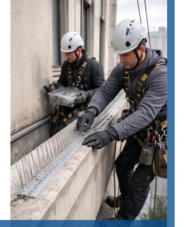 Установка шипов от птиц в Белове от 923 р. | ВЫСОТНИК-Блв